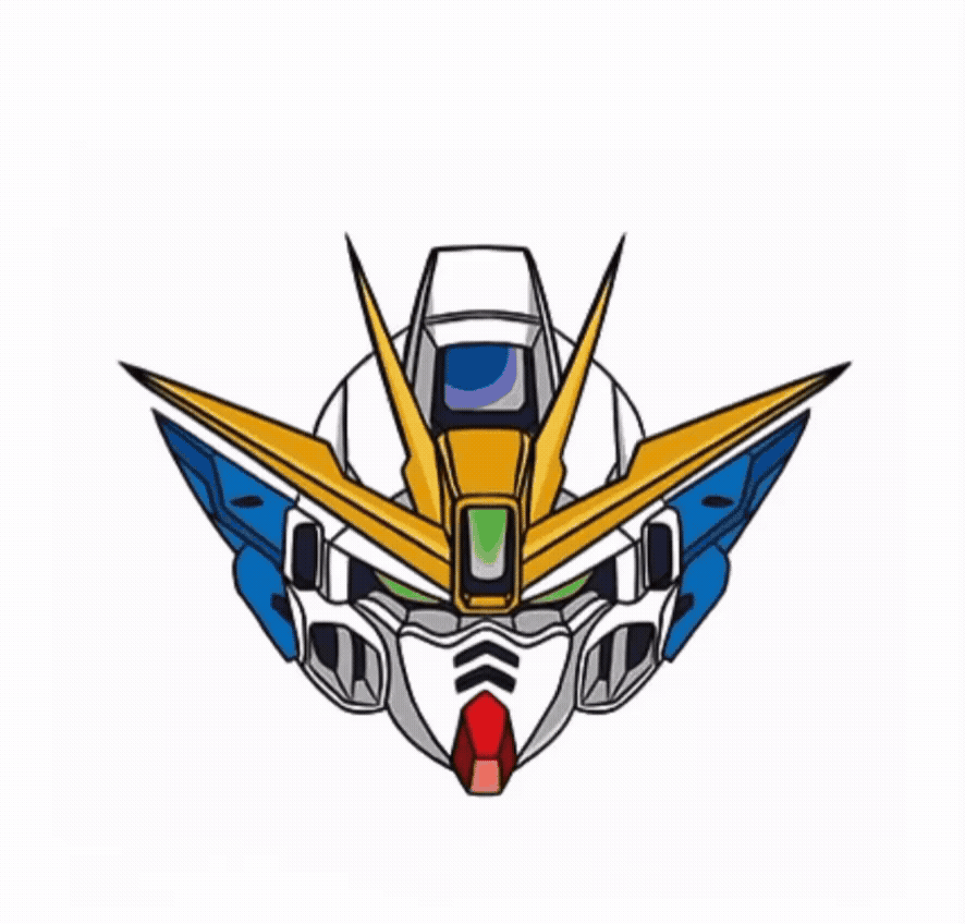 Gundam Head Motion Sticker