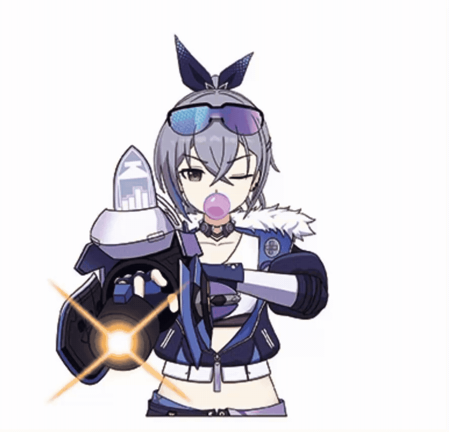 Silver Wolf Motion Sticker