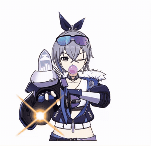 Silver Wolf Motion Sticker